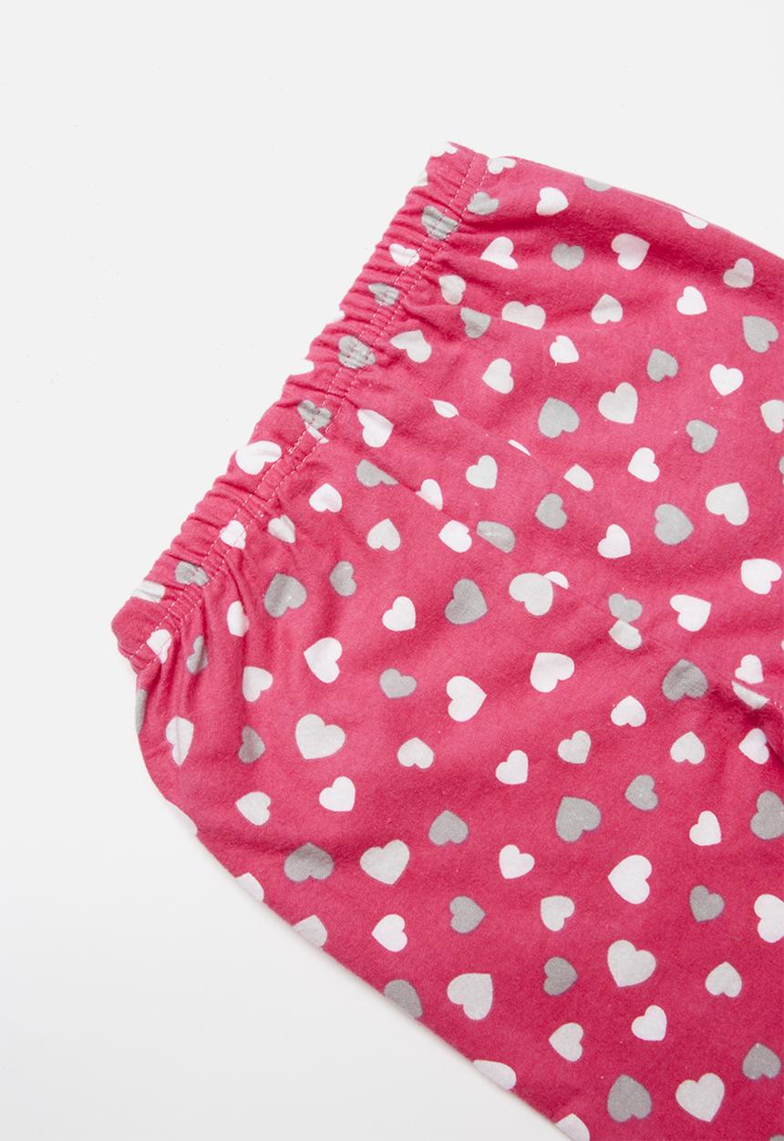 Pop Candy - Flannel hearts pyjamas - pink