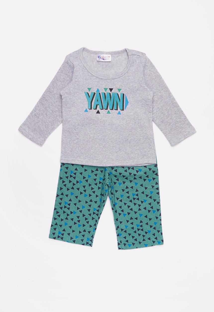 Pop Candy - Flannel triangles pyjamas - grey