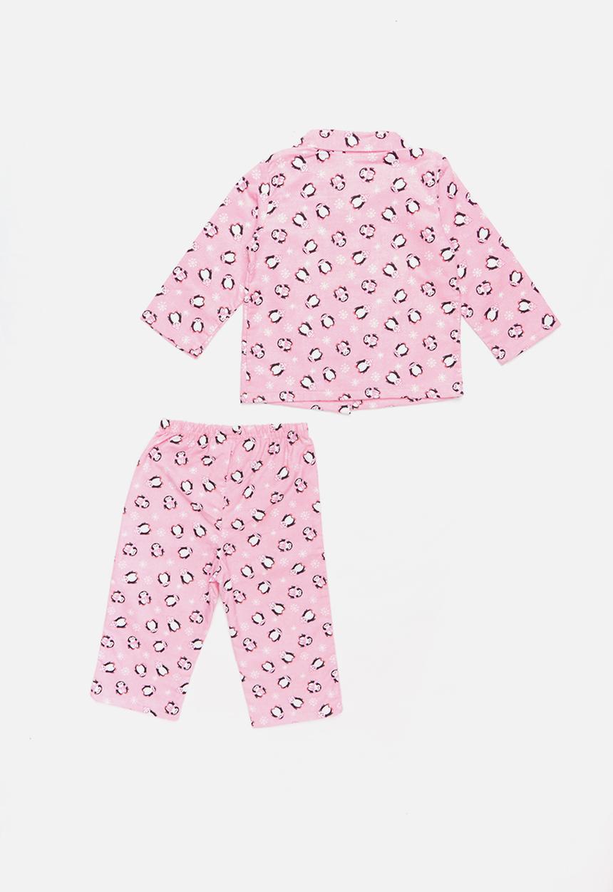 Pop Candy - Flannel penguin pyjamas - pink