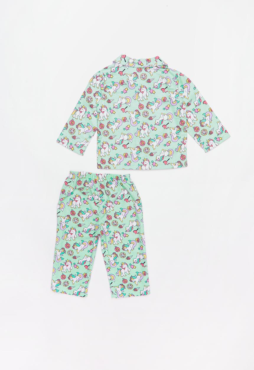 Pop Candy - Full flannel pyjamas - green