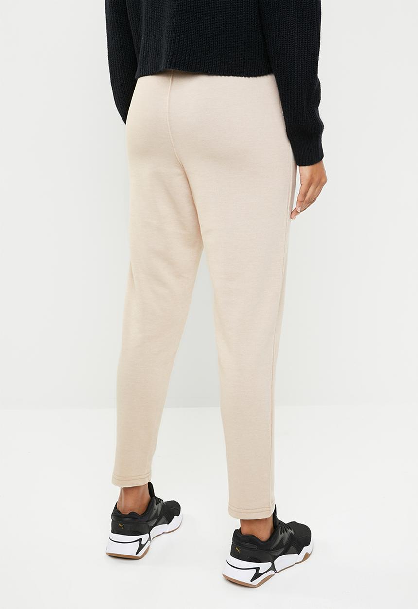 Missguided - High waisted tapered trackpants - beige 