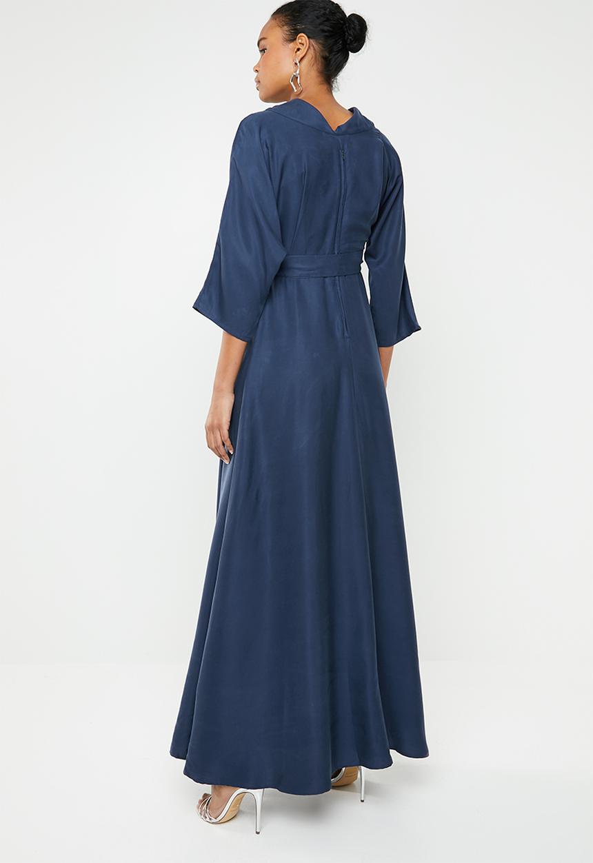 AMANDA LAIRD CHERRY - Nomathemba cowl maxi - navy