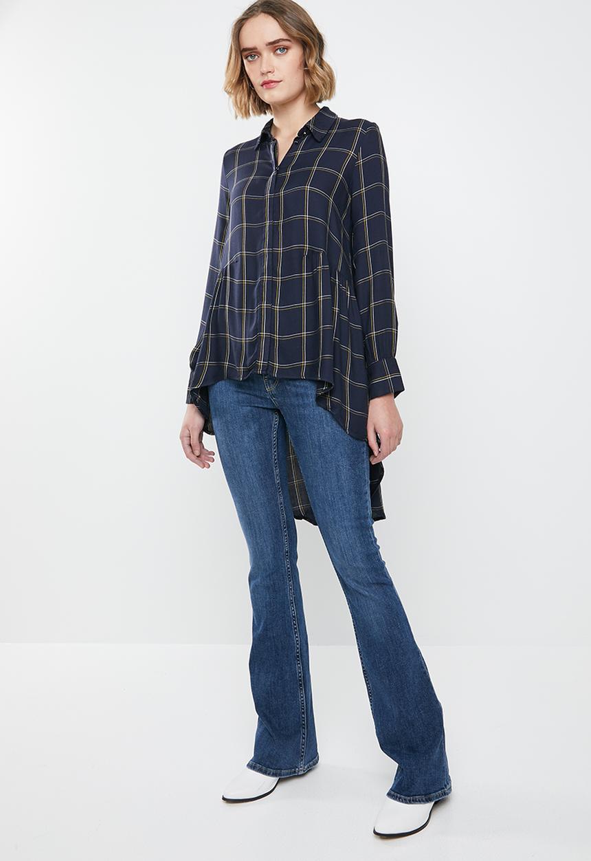 ONLY - Canberra check shirt - navy