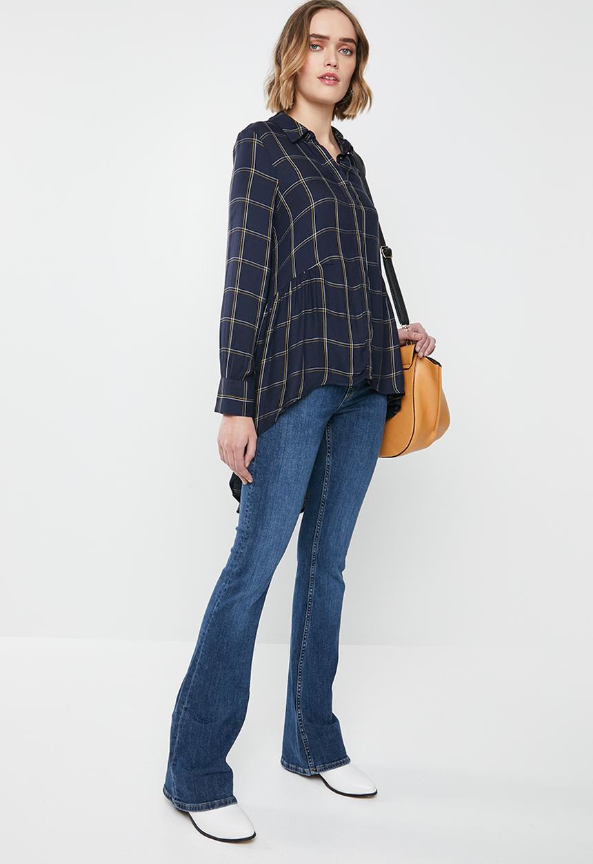 ONLY - Canberra check shirt - navy