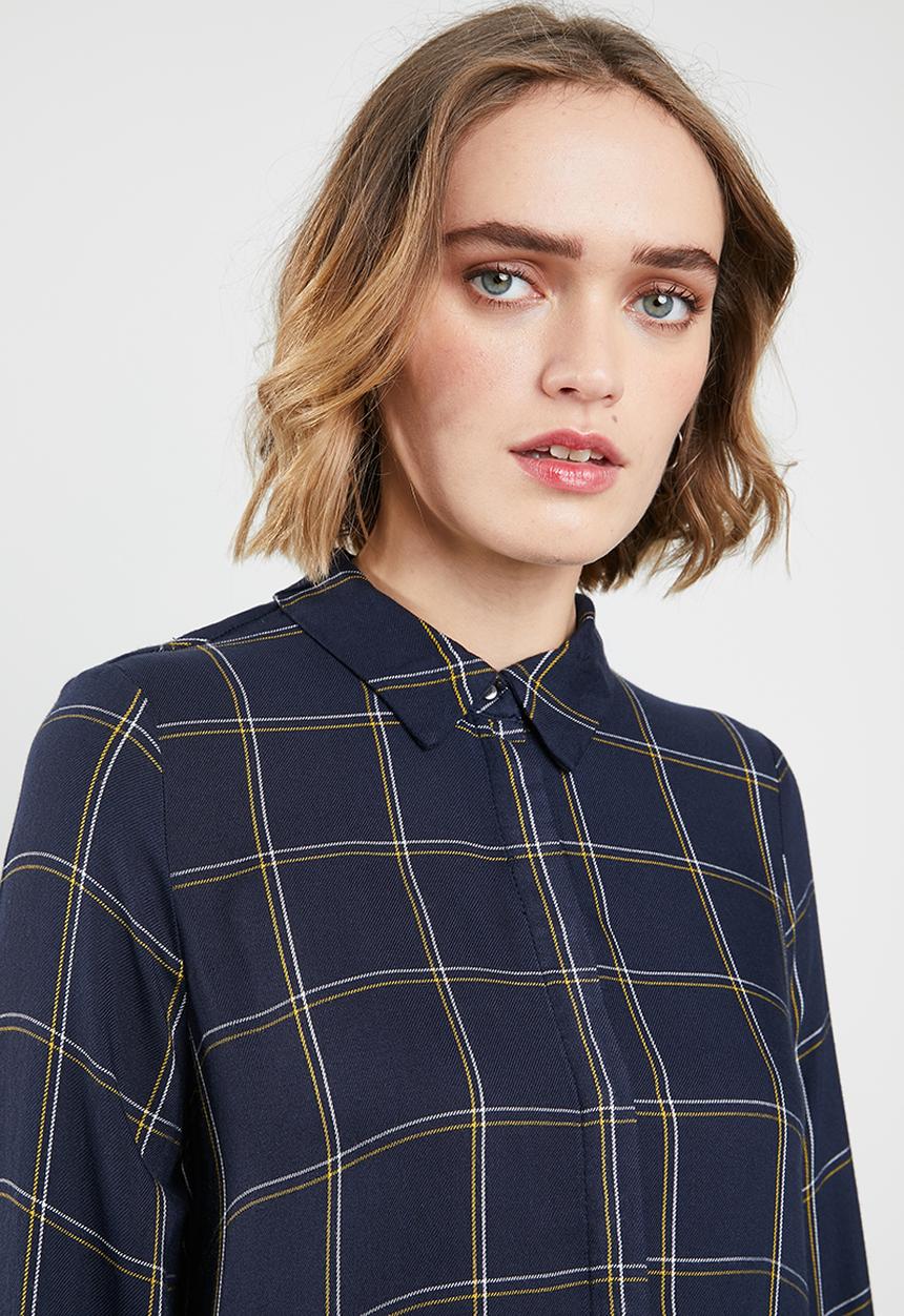 ONLY - Canberra check shirt - navy