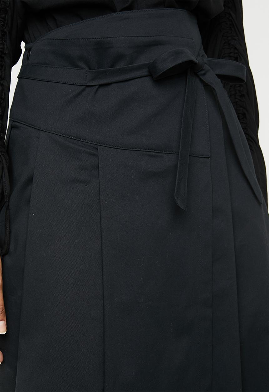 AMANDA LAIRD CHERRY - Sphe pleated wrap skirt - black