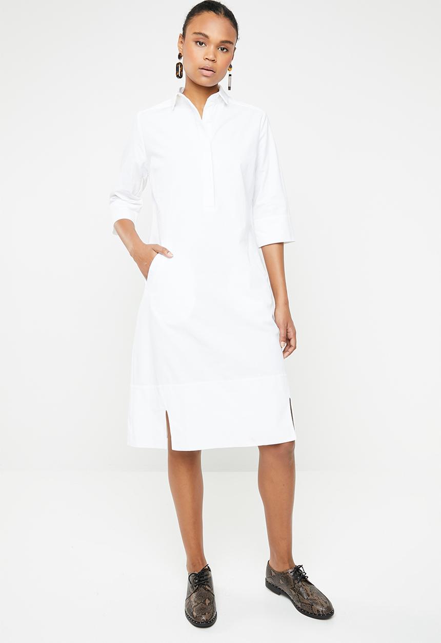 AMANDA LAIRD CHERRY - Zinhle tunic dress - white