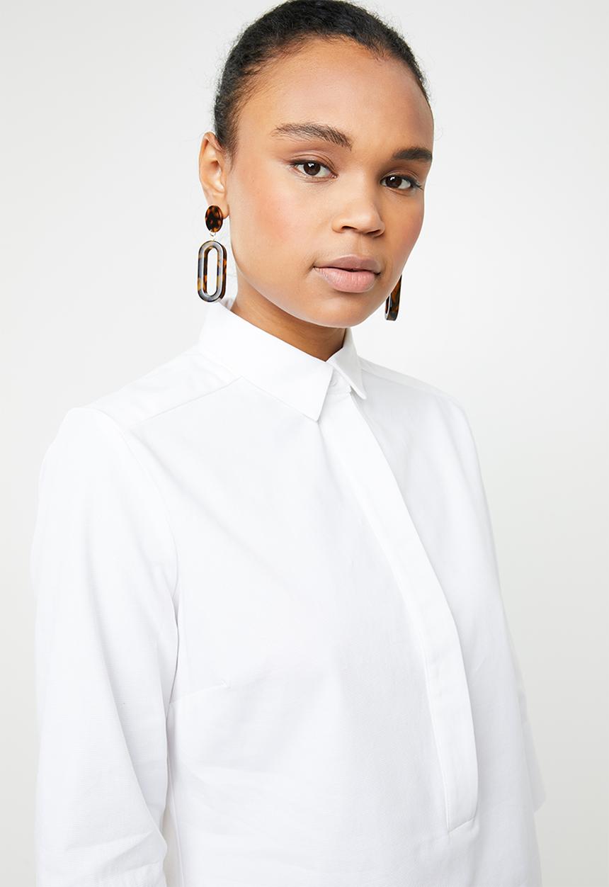 AMANDA LAIRD CHERRY - Zinhle tunic dress - white