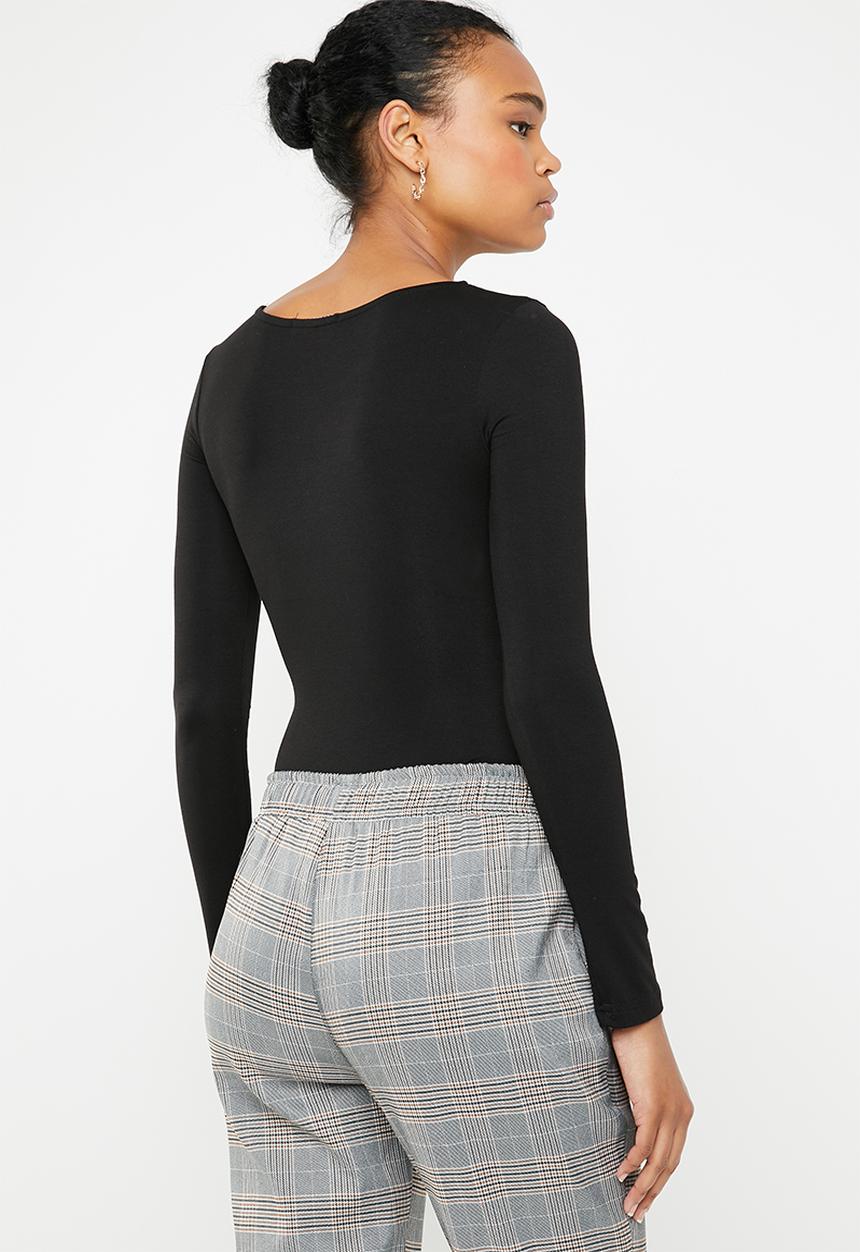 Superbalist - 2 pack scoopneck bodysuit - black & tan