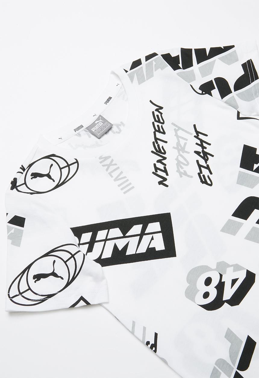 PUMA - Alpha graphic aop tee - white