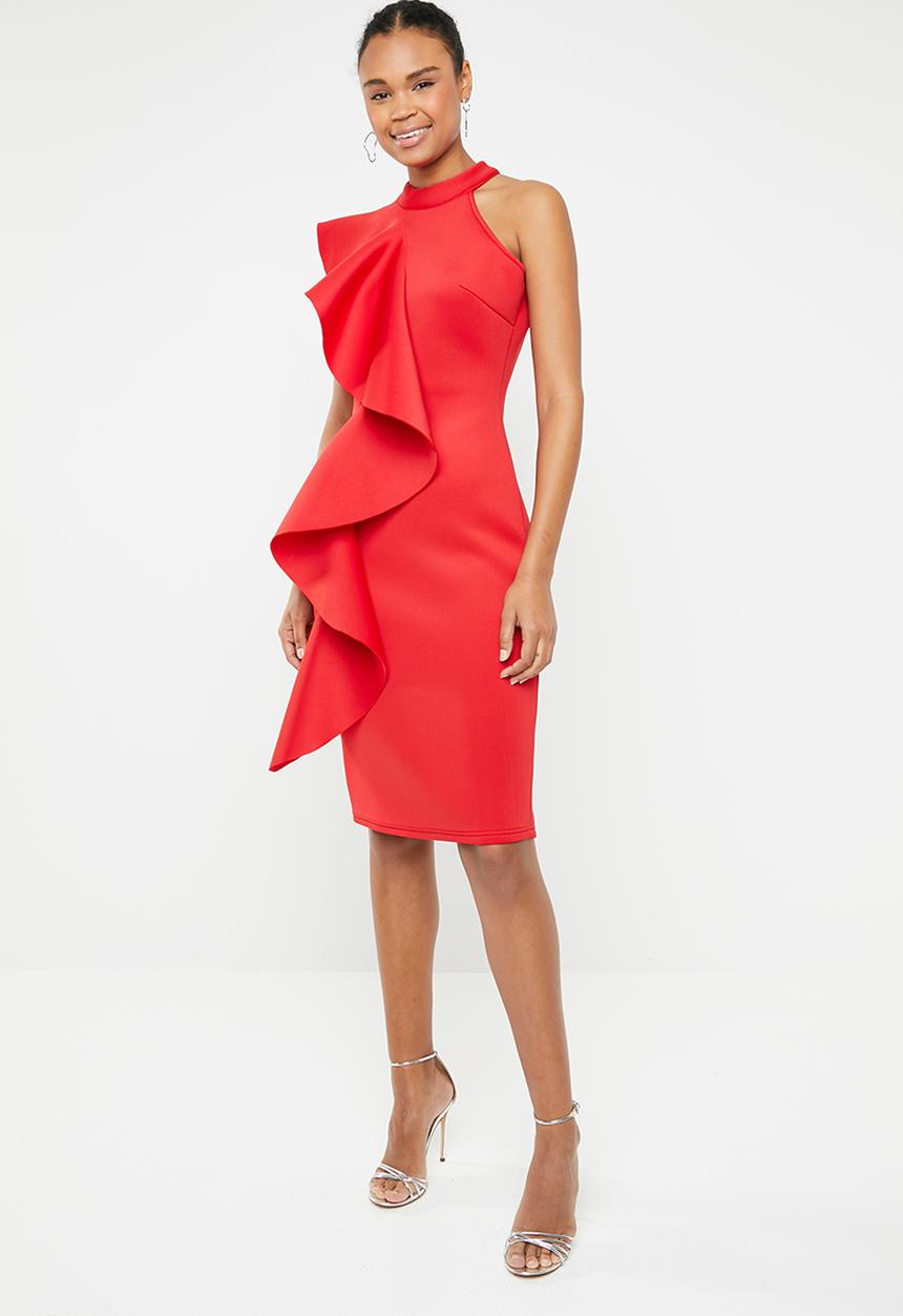 STYLE REPUBLIC - Ruffle detail mini dress - red