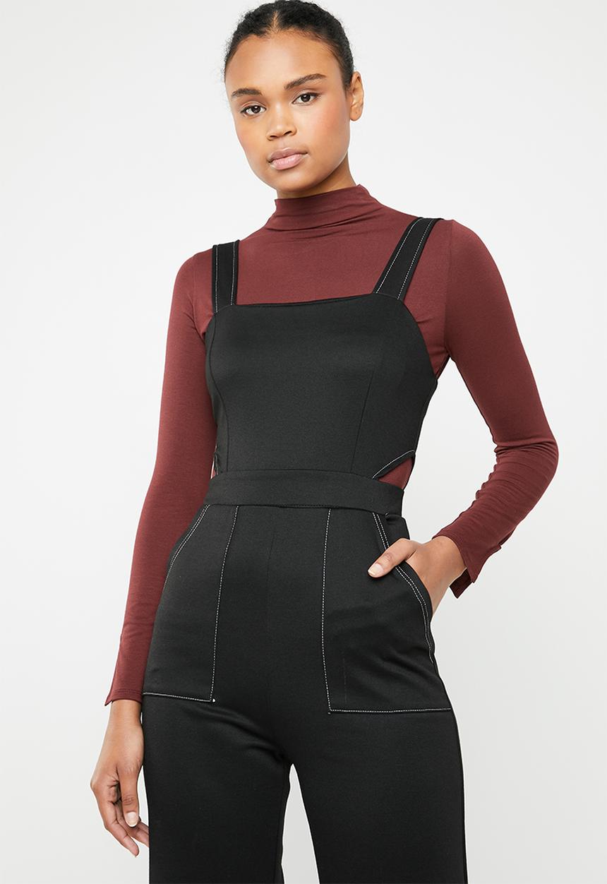 Superbalist - Funnel neck top - burgundy
