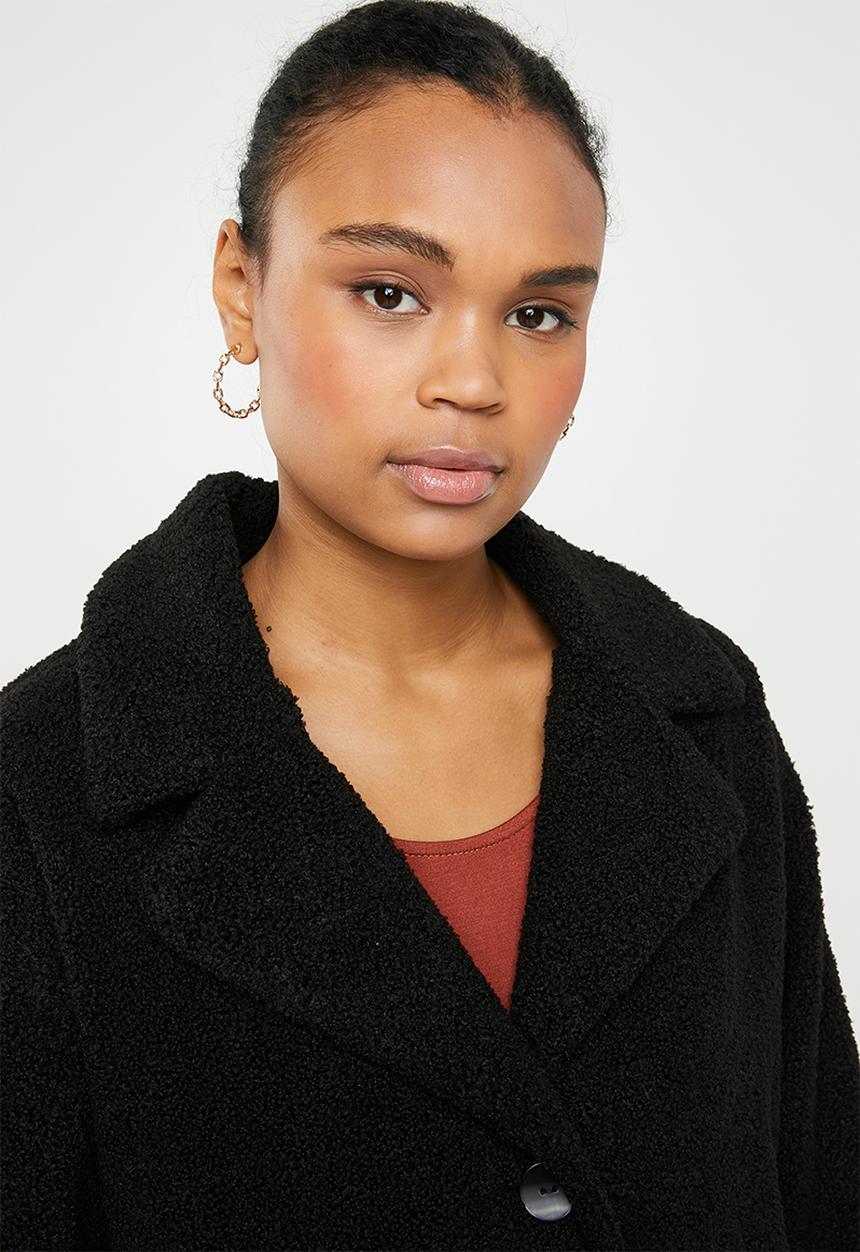 Superbalist - Teddy coat - black