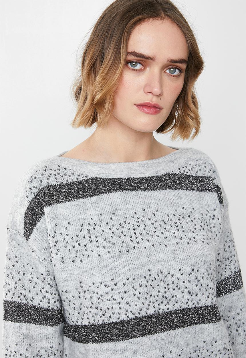 Vero Moda - Richa ginger boatneck knit - grey