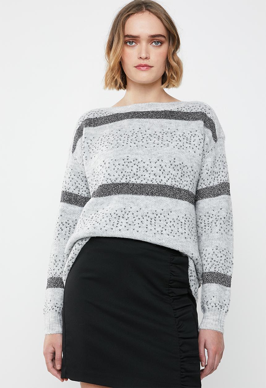 Vero Moda - Richa ginger boatneck knit - grey