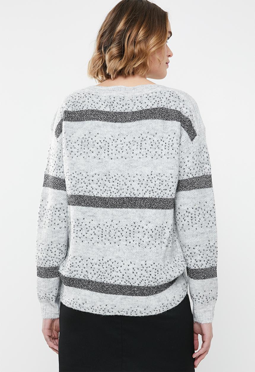 Vero Moda - Richa ginger boatneck knit - grey