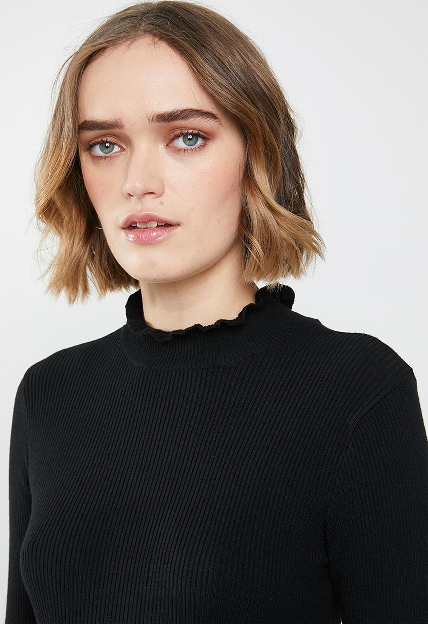 Jacqueline de Yong - High neck pullover - black