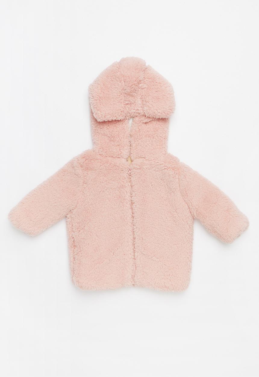 Cotton On - Teddy hooded jacket - pink