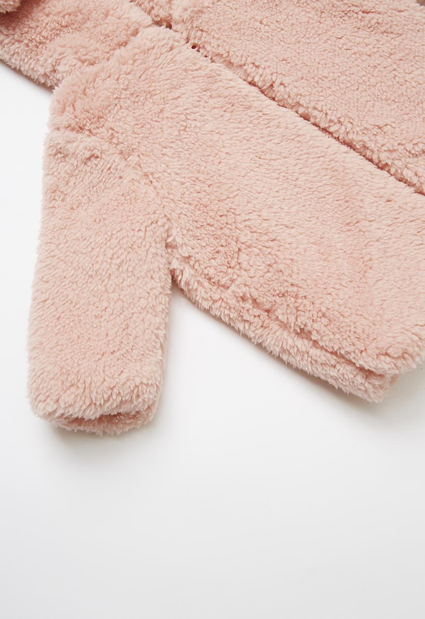 Cotton On - Teddy hooded jacket - pink