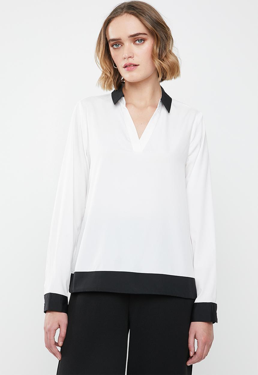 Vero Moda - Long sleeve midi top - white