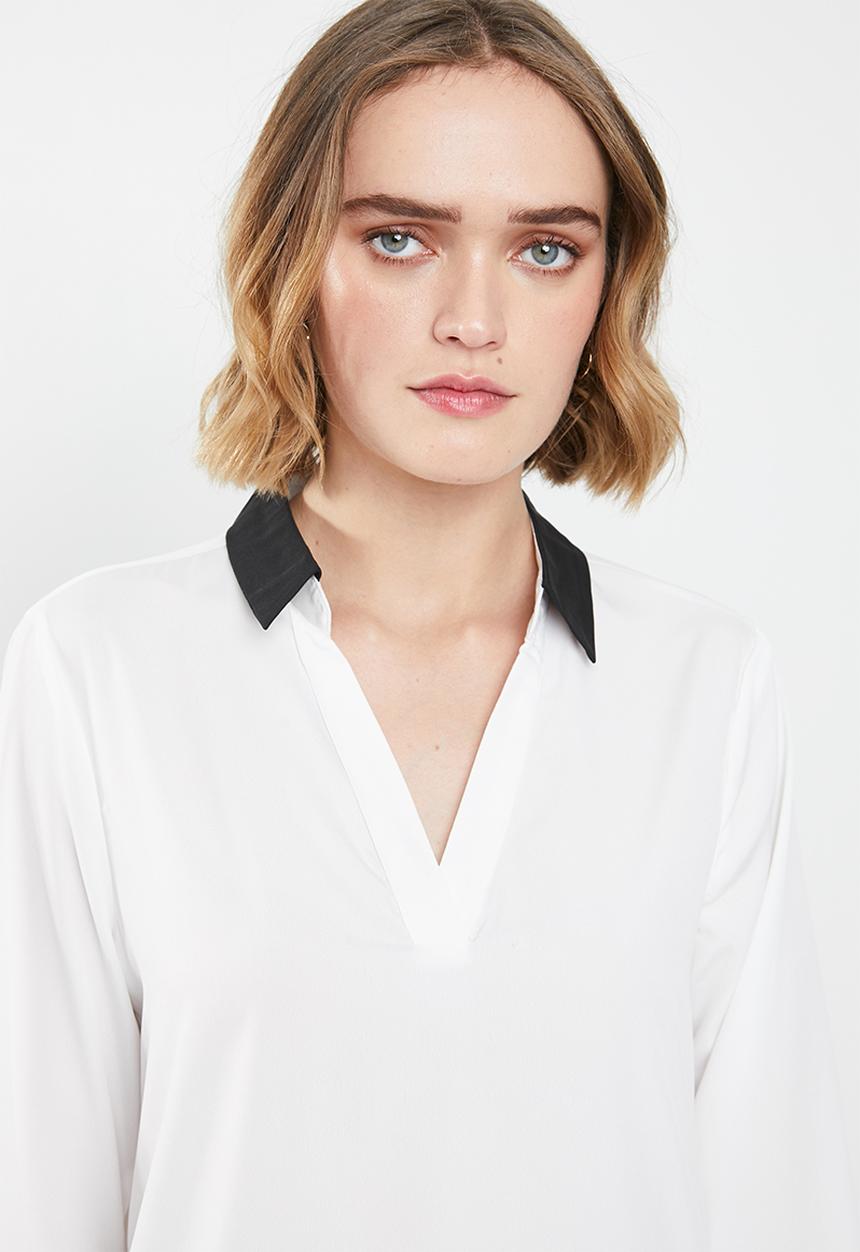Vero Moda - Long sleeve midi top - white