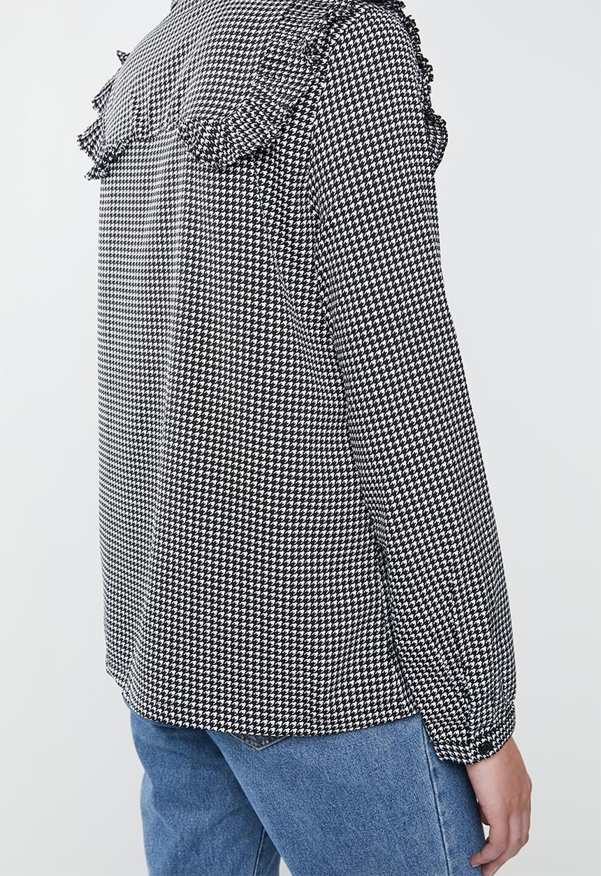 Vero Moda - HHallie long sleeve shirt - black & white