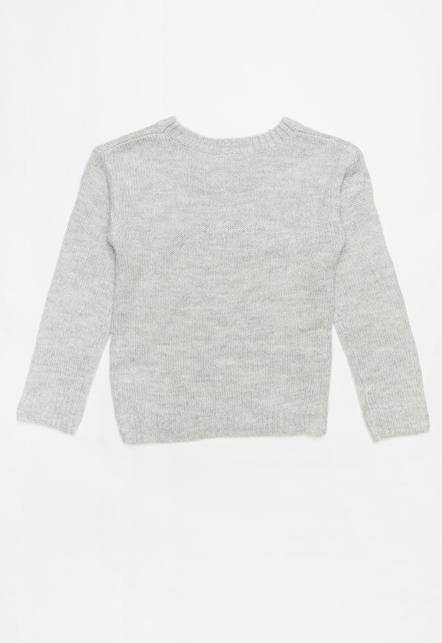 Roxy - White sweater - grey