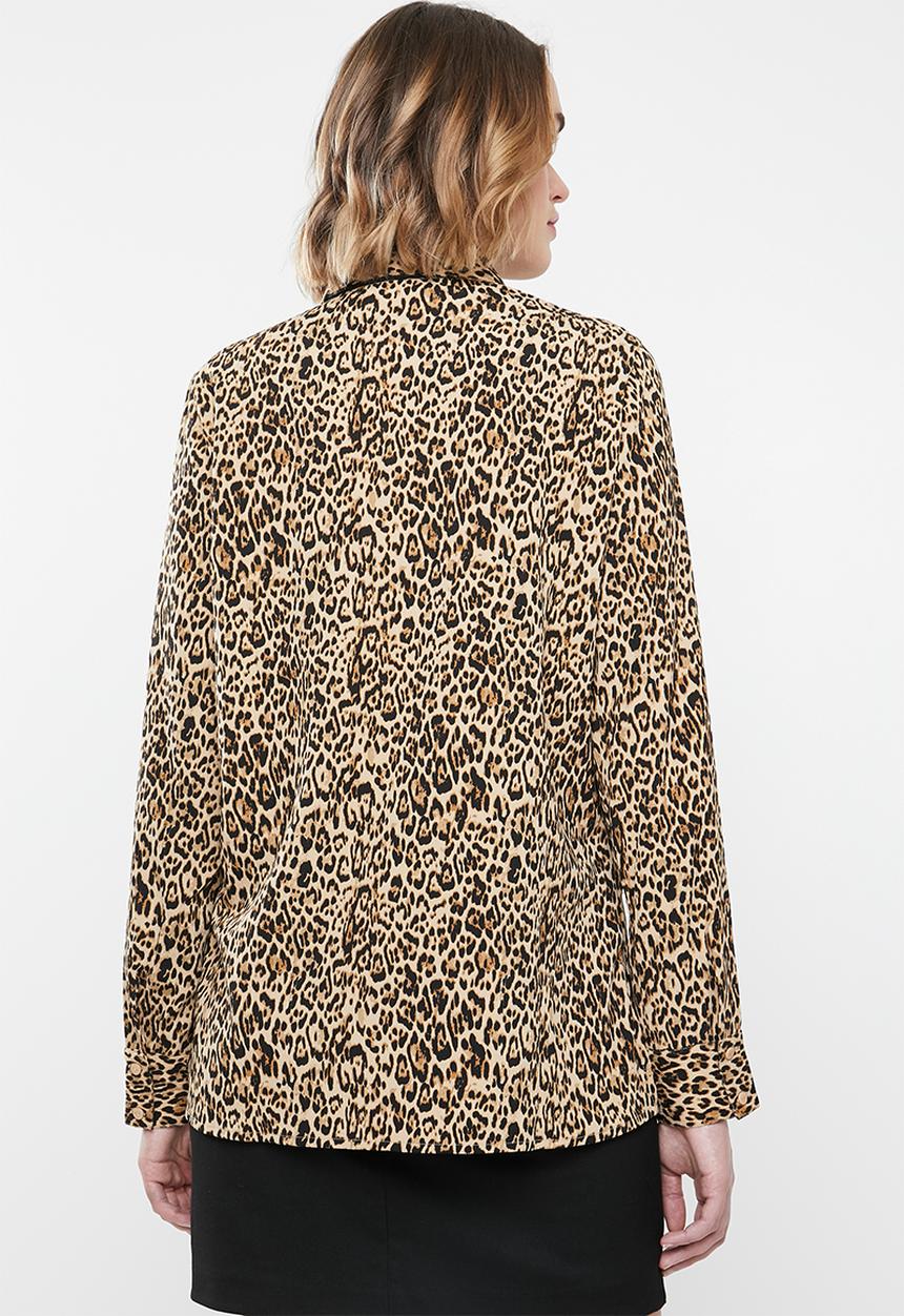 Vero Moda - Katrine bow shirt - black & beige 