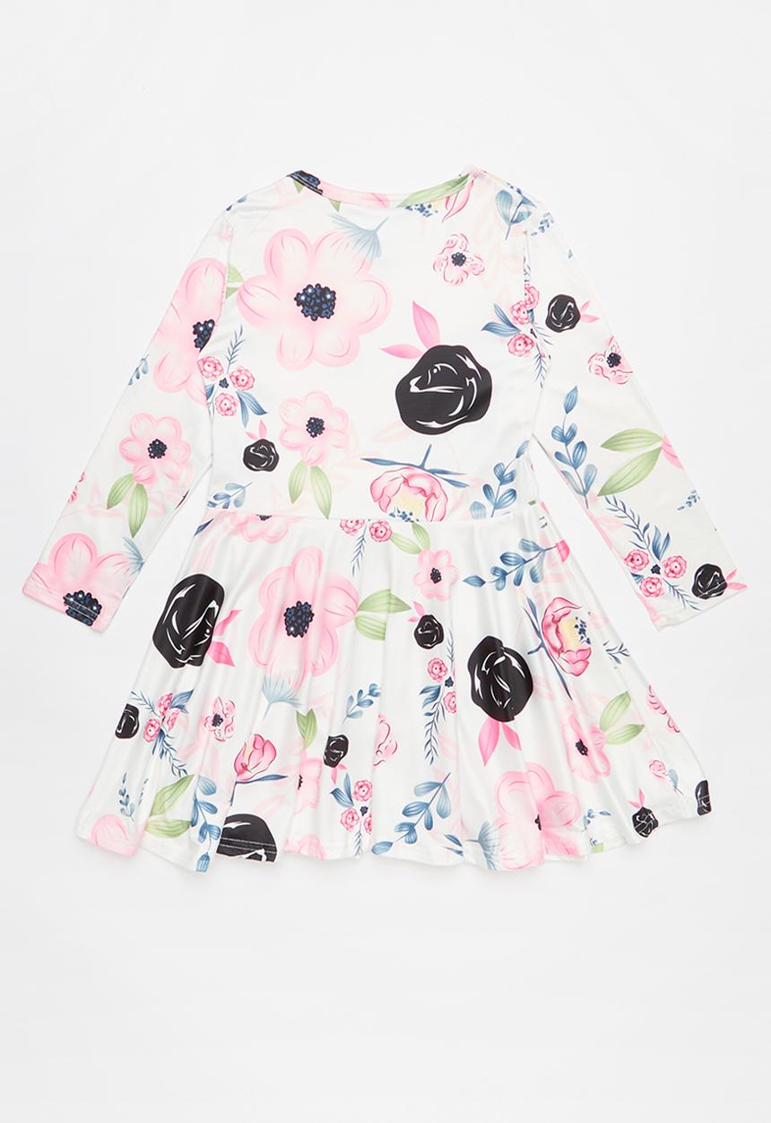 Pop Candy - Long sleeve printed dress - multi