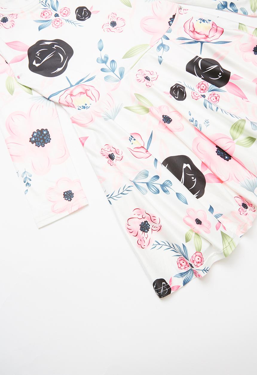 Pop Candy - Long sleeve printed dress - multi