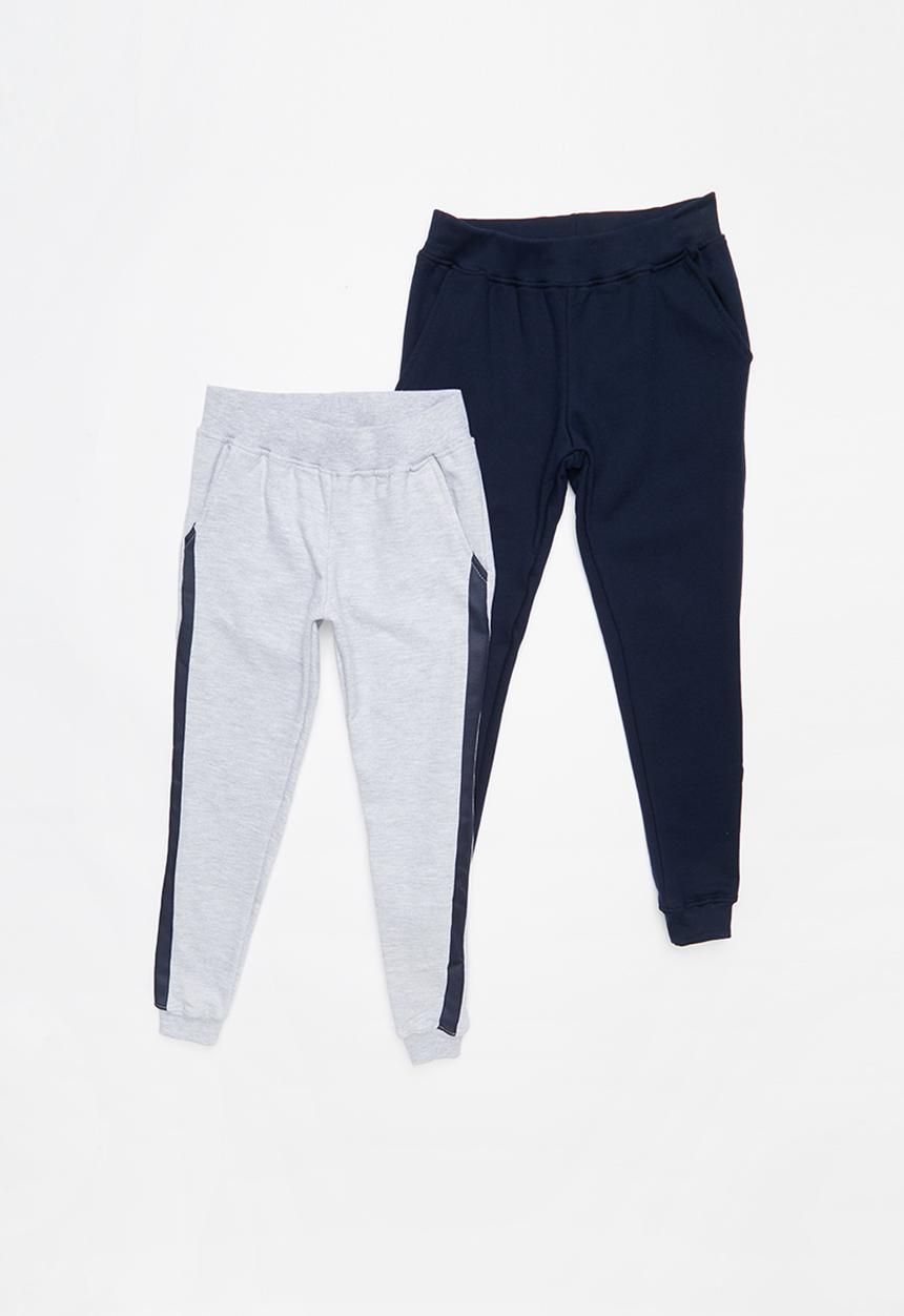 Rebel Republic - 2 Pack sweat pants - grey & navy