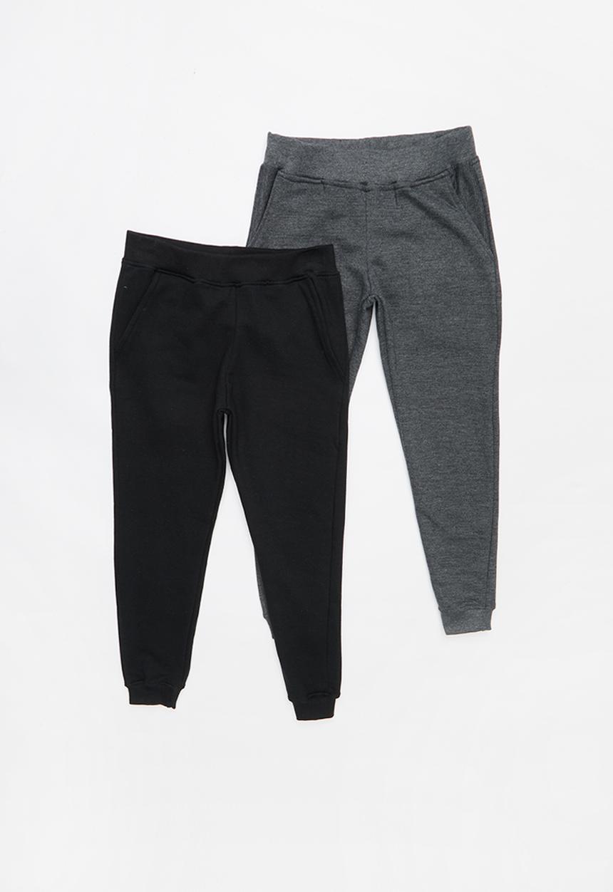 Rebel Republic - 2 Pack sweat pants - black & charcoal