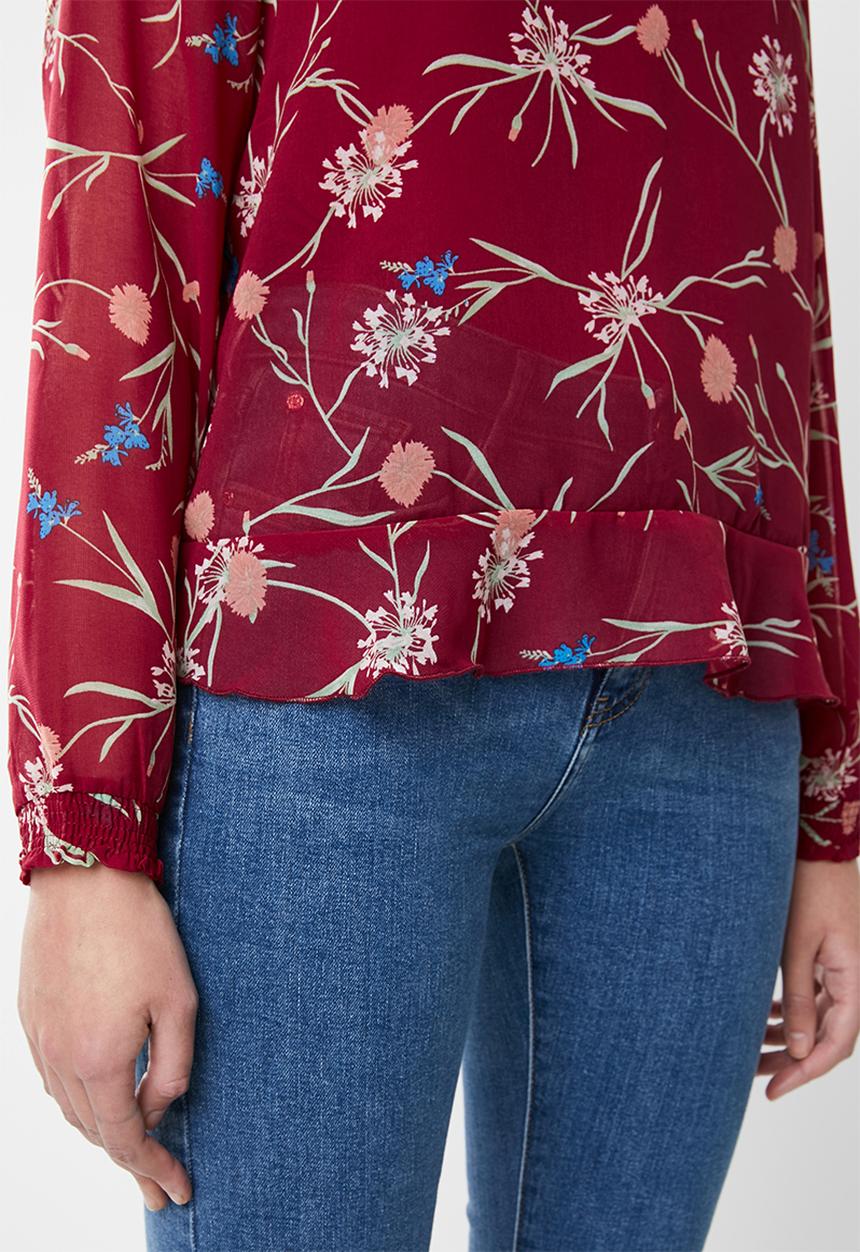 Vero Moda - Becca long sleeve top - red