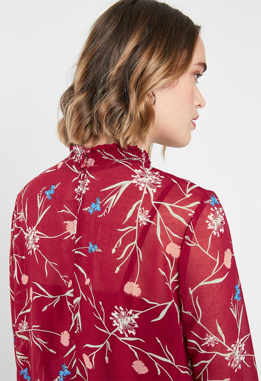 Vero Moda - Becca long sleeve top - red
