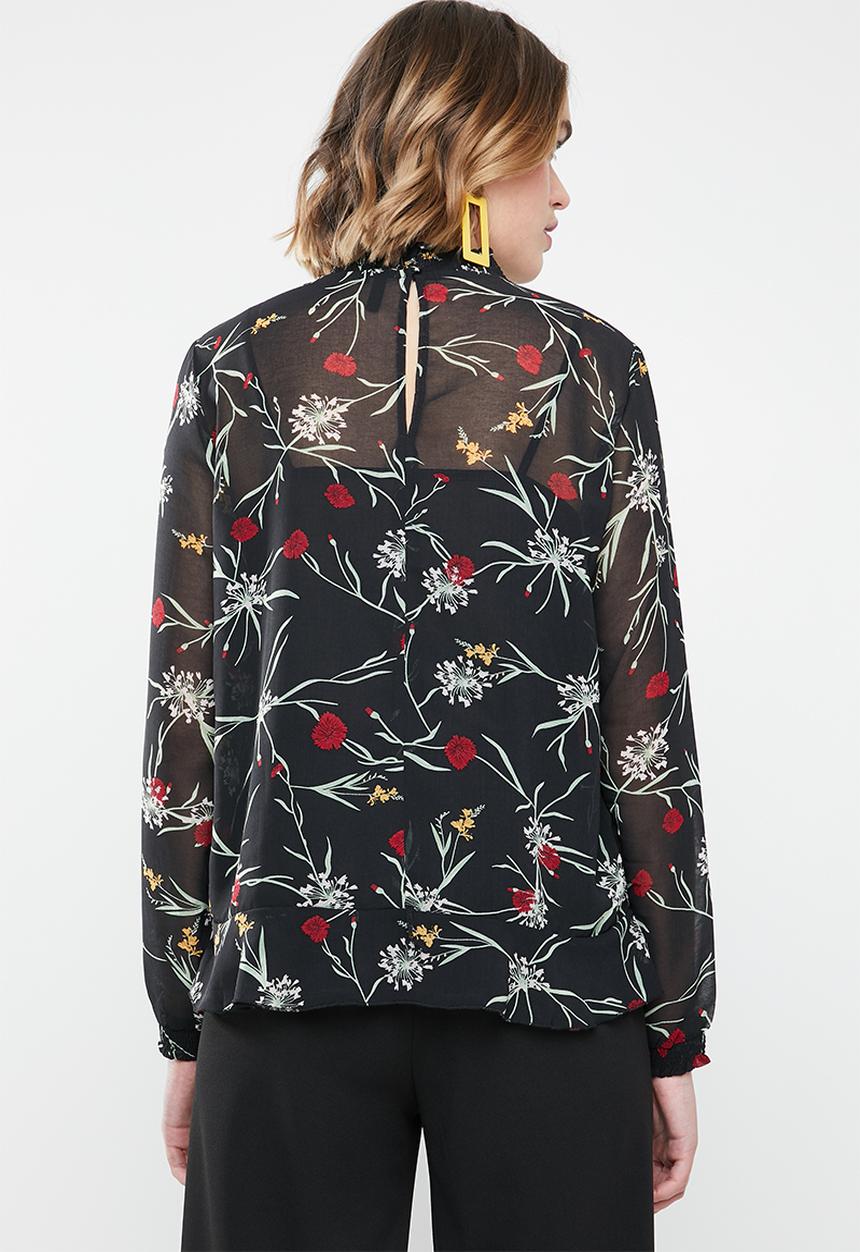 Vero Moda - Becca long sleeve top - black