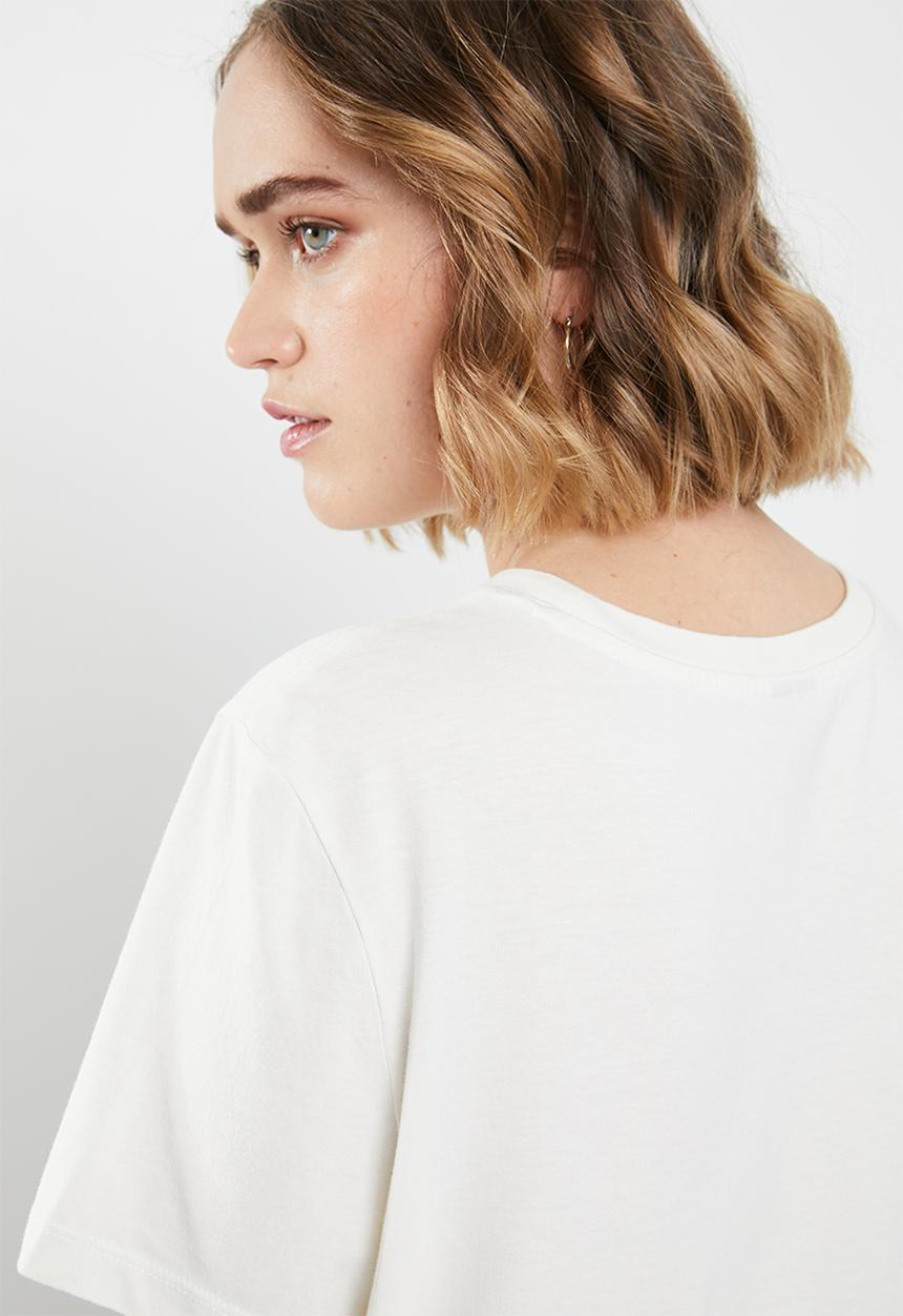 Vero Moda - Sketch short sleeve T-shirt - cream