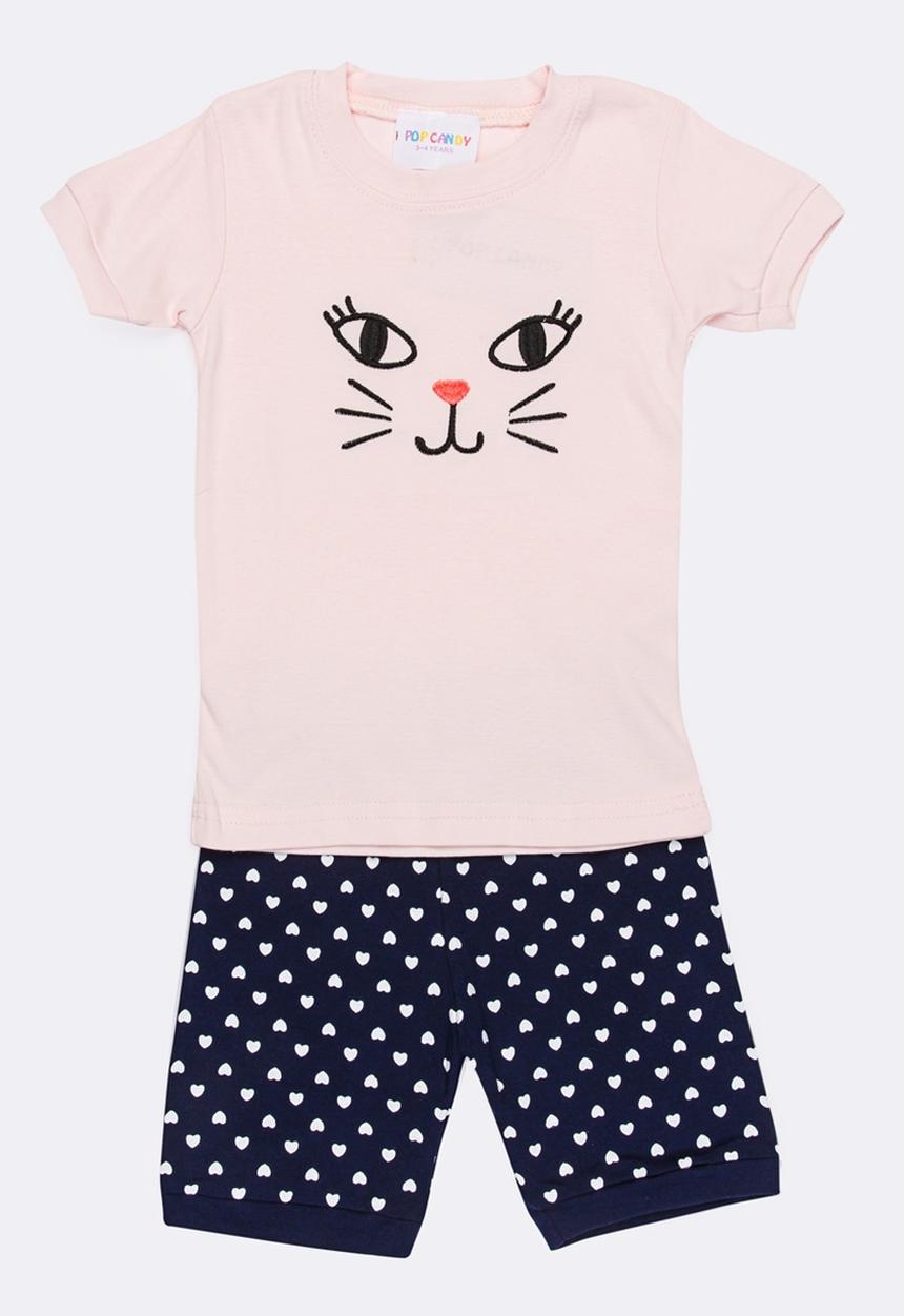 Pop Candy - Short sleeve printed pyjama set - pink 