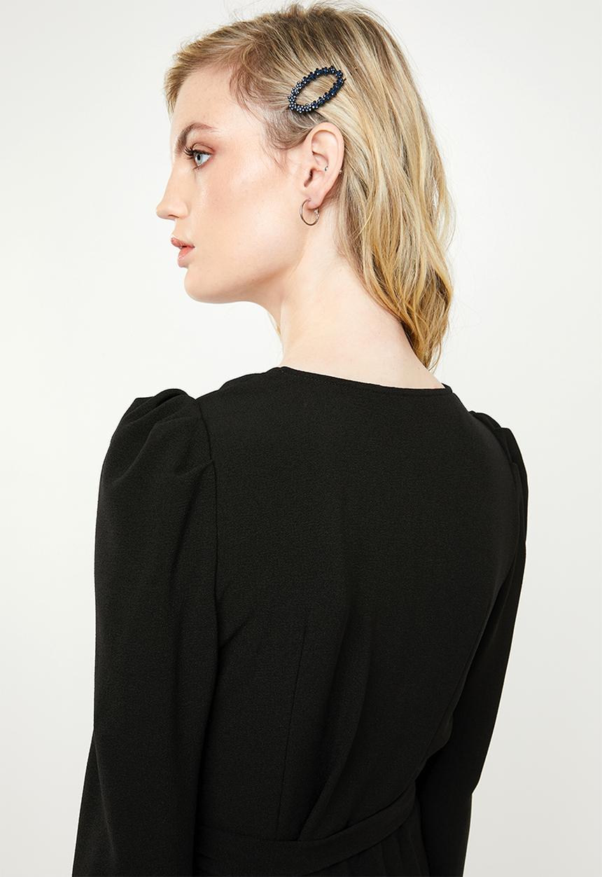 Vero Moda - Finula wrap dress - black