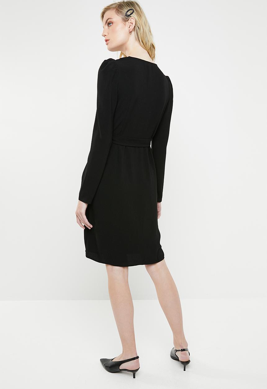 Vero Moda - Finula wrap dress - black