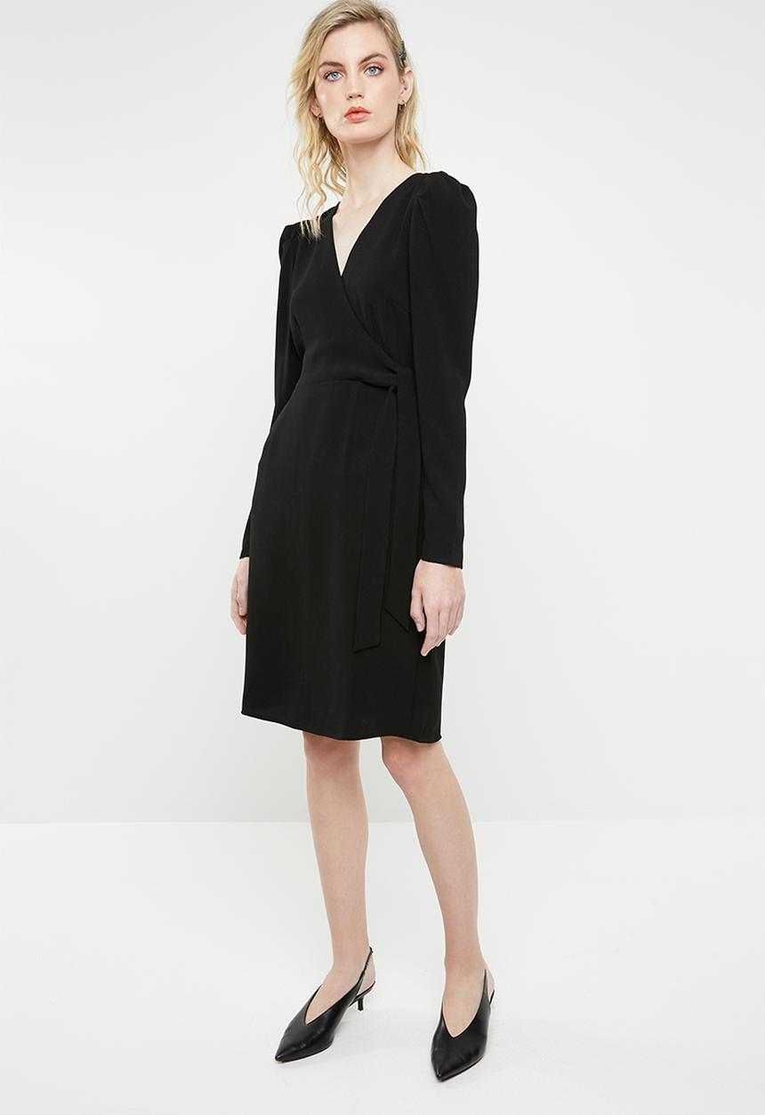 Vero Moda - Finula wrap dress - black