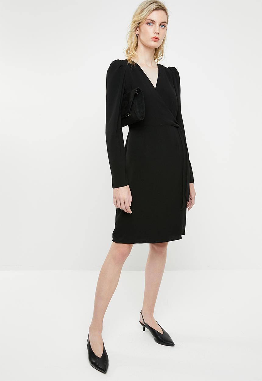 Vero Moda - Finula wrap dress - black