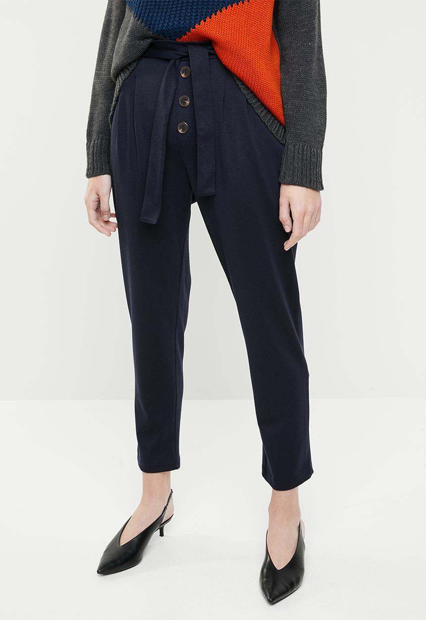 Superbalist - Button detail tapered trousers - navy 