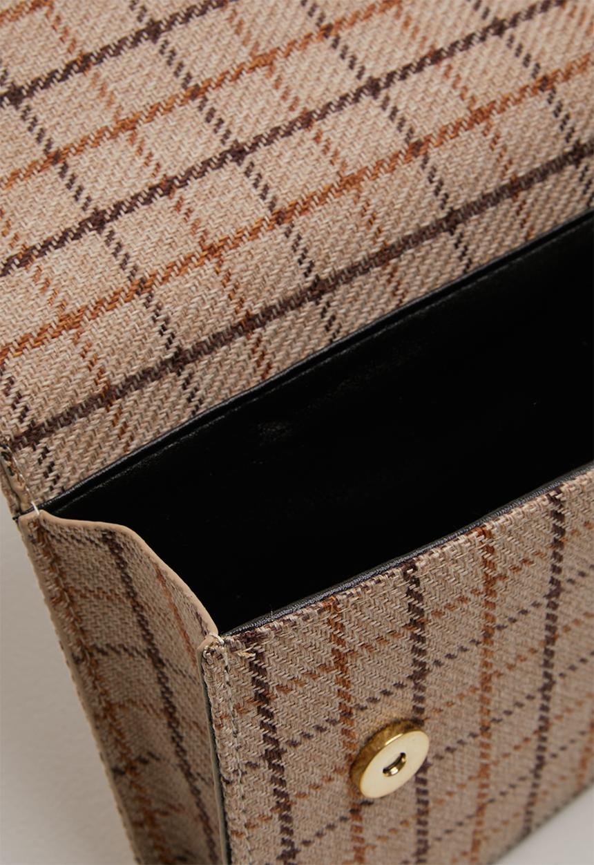 Superbalist - Elise tartan box bag - brown