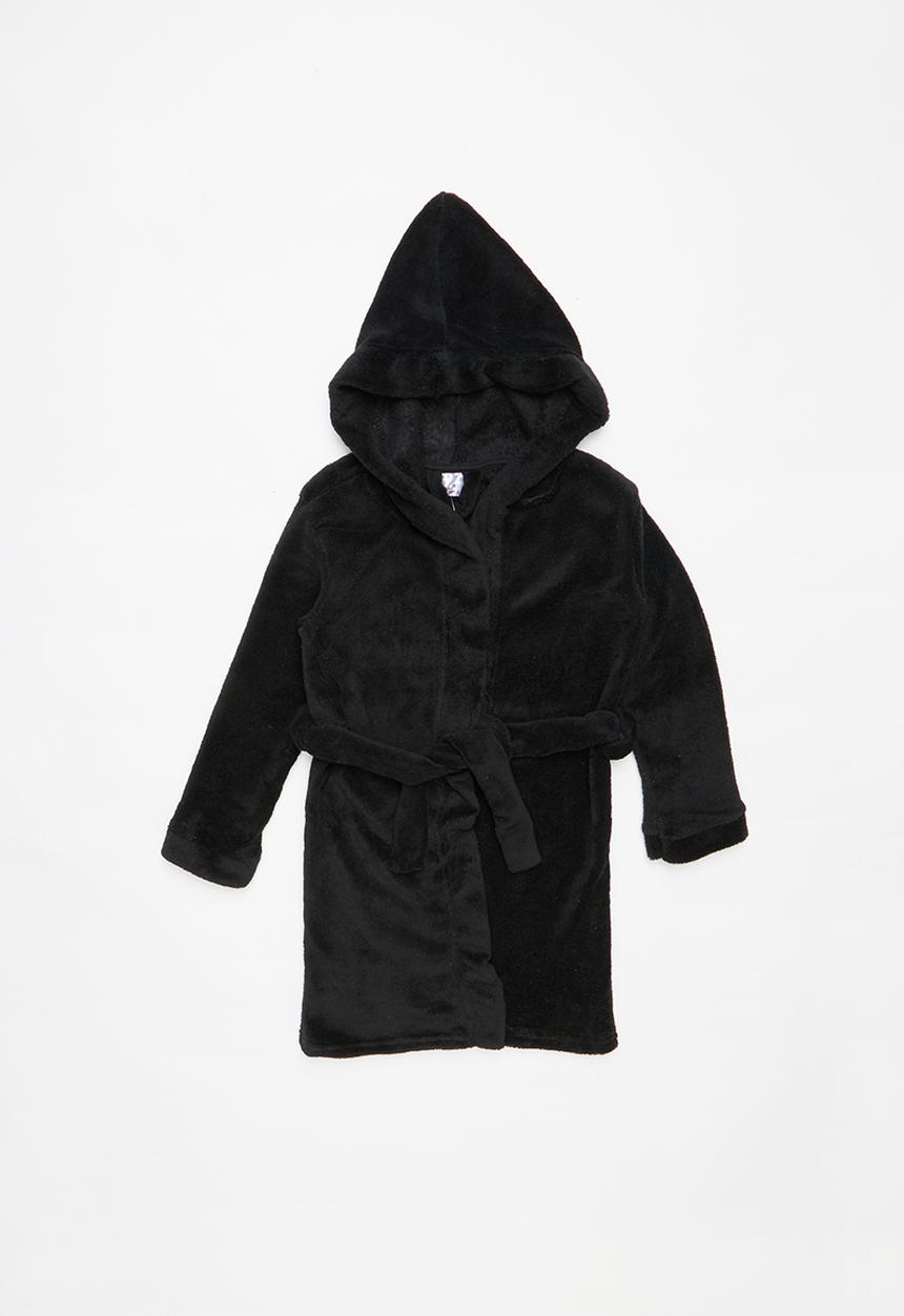 Pop Candy - Plain fleece gown - black 