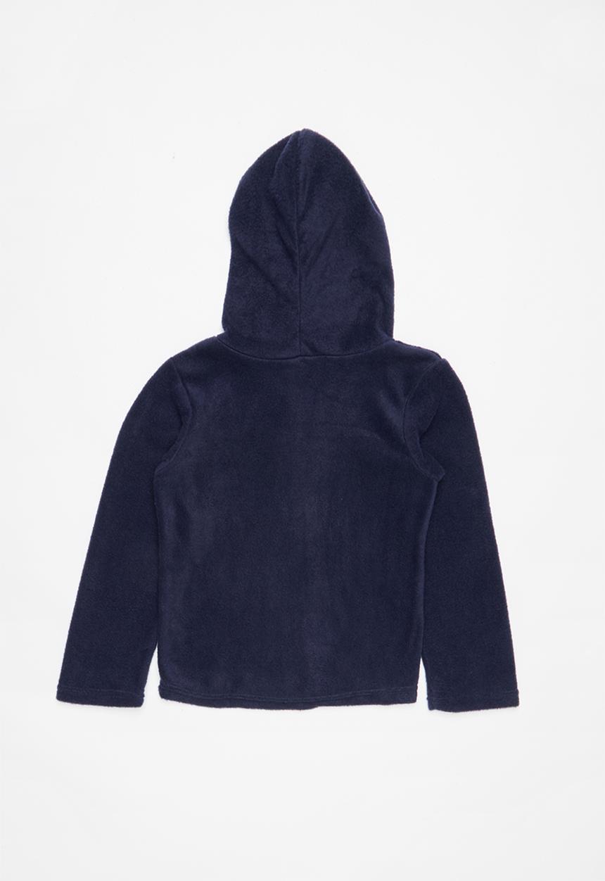 Pop Candy - Rainbow printed fleece hoodie - navy 