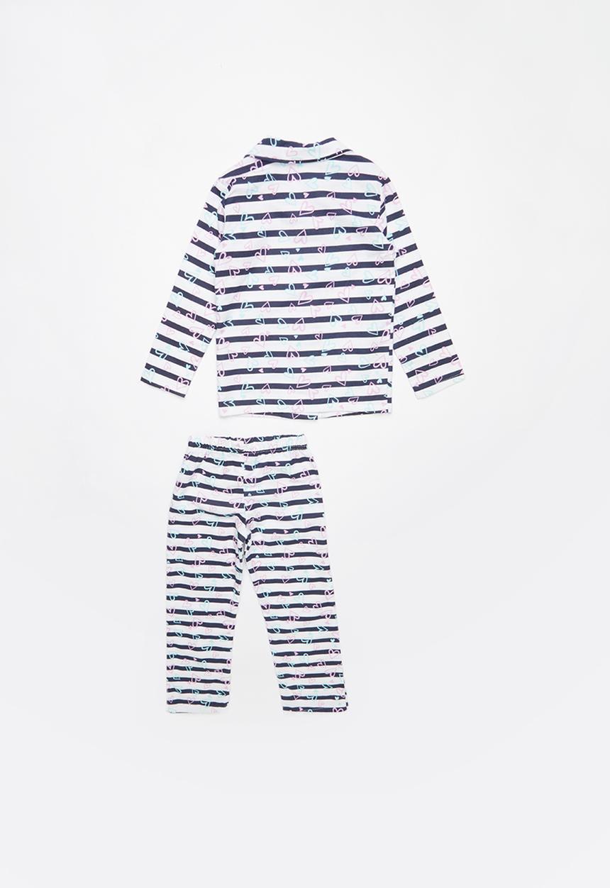 Pop Candy - Flannel stripe pyjama top & bottom - multi