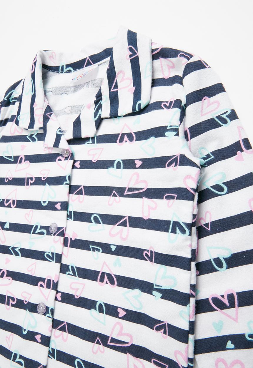 Pop Candy - Flannel stripe pyjama top & bottom - multi
