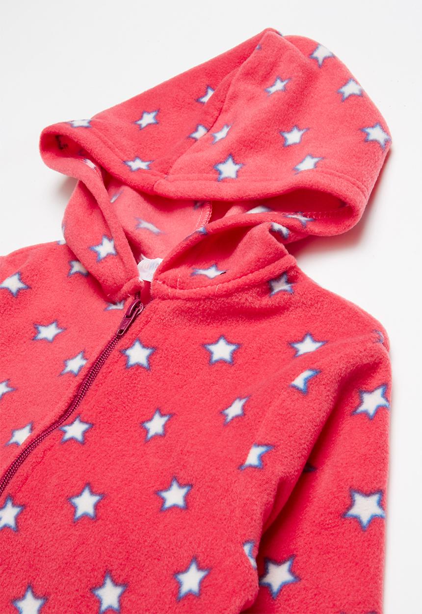 Pop Candy - White star printed onesie - pink 