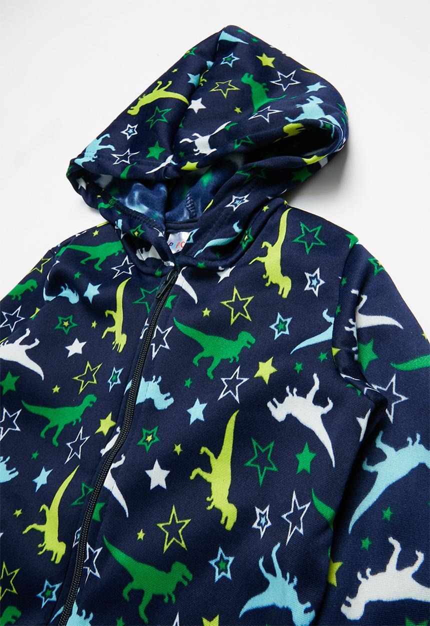 Pop Candy - Dino star printed onesie - navy - multi