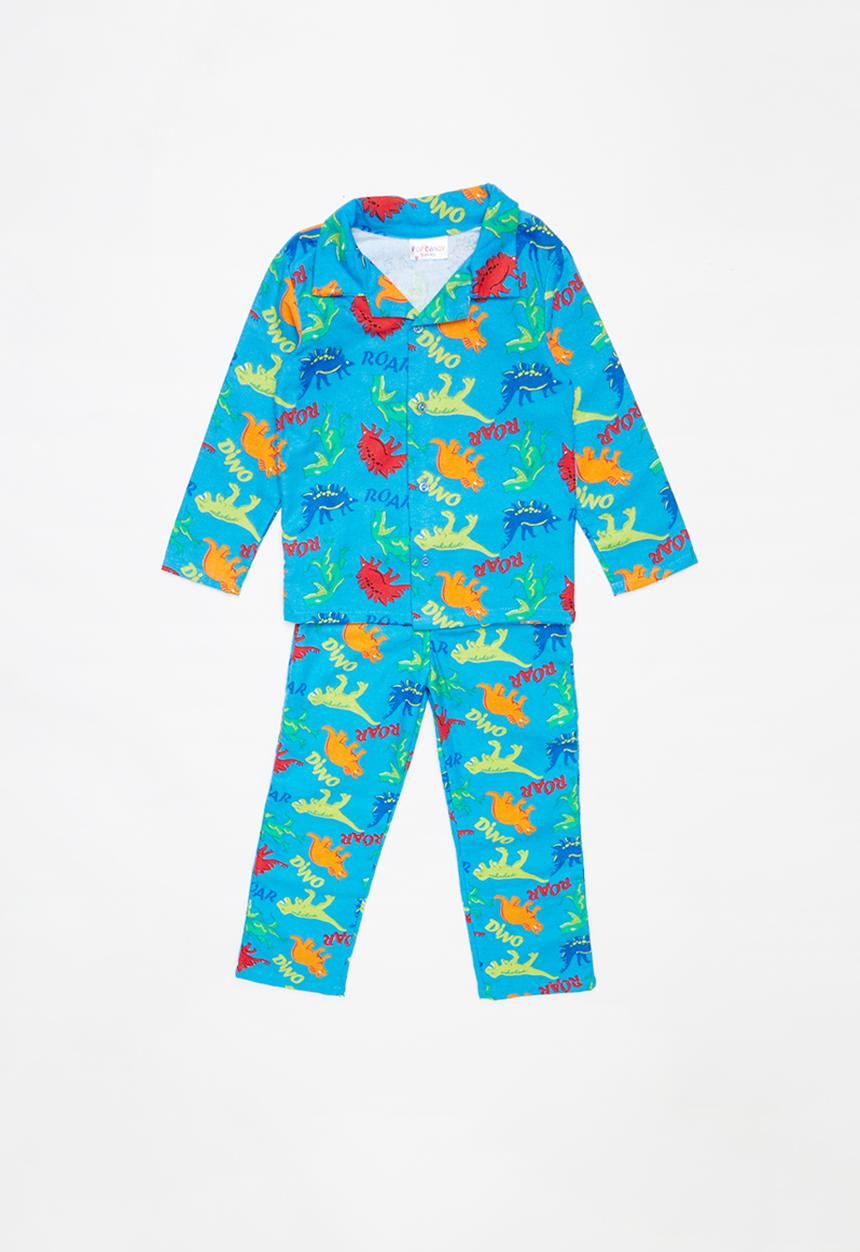 Pop Candy - Dinosaurs full flannel pyjama set - multi